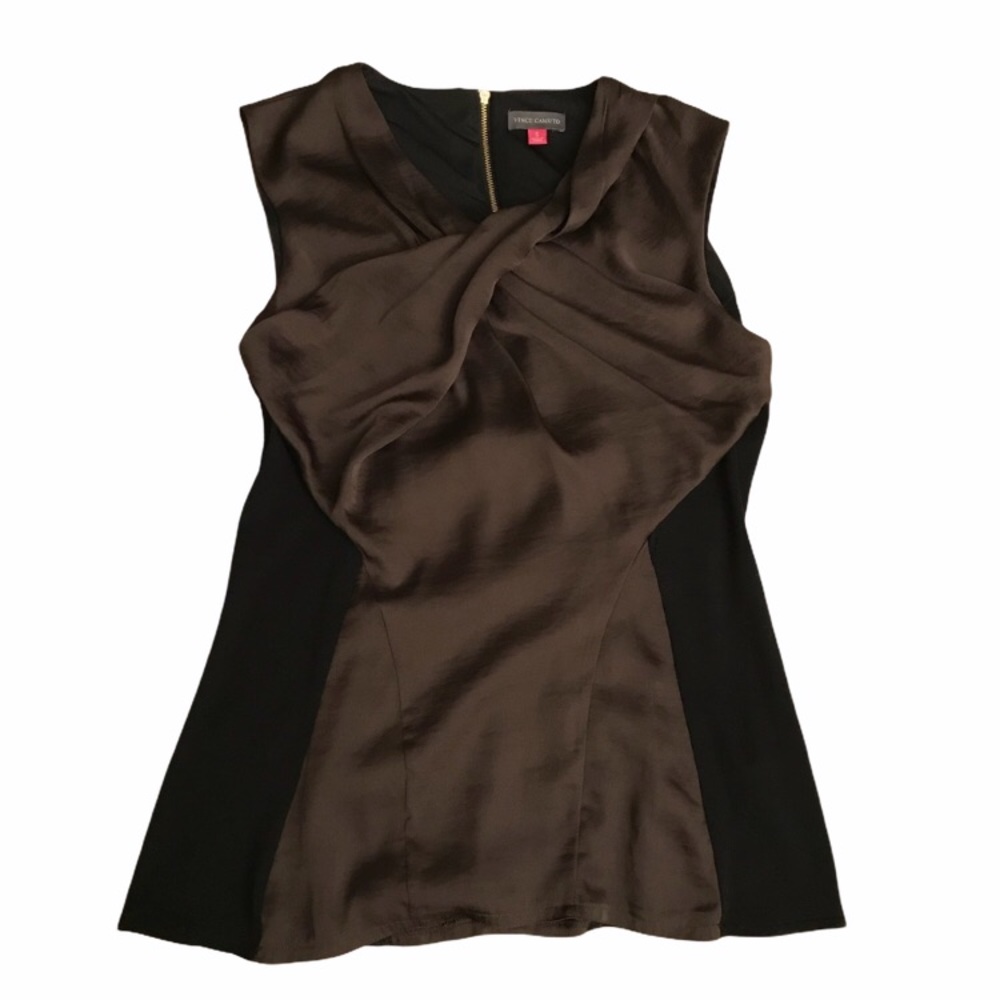 Vince Camuto Twist-Front Sleeveless Top Sz Small